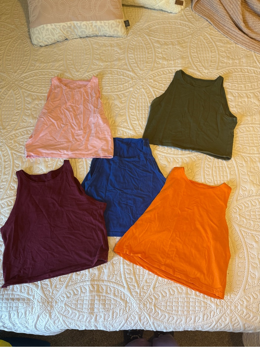 Balera Dancewear Tank Top BUNDLE - Pink, Olive, Blue, Burgundy, Orange M